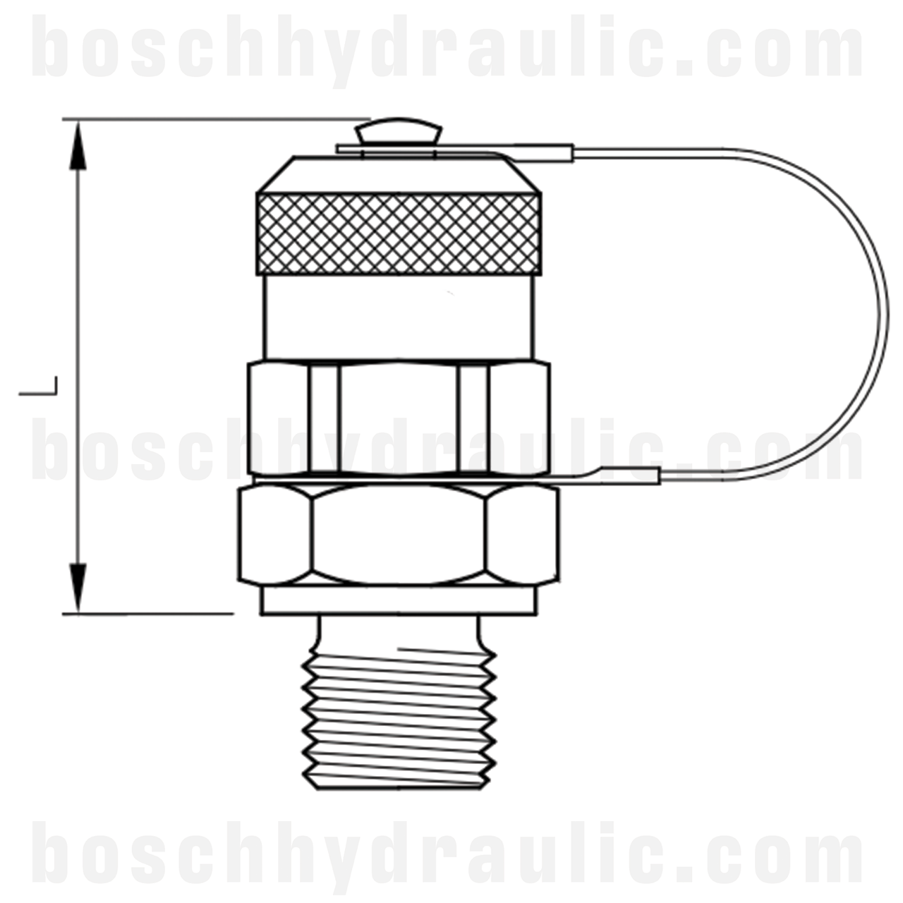 M8 X 1.5 O-RING MALE X M16 X 2.0 MALE PRESSURE TEST POINT