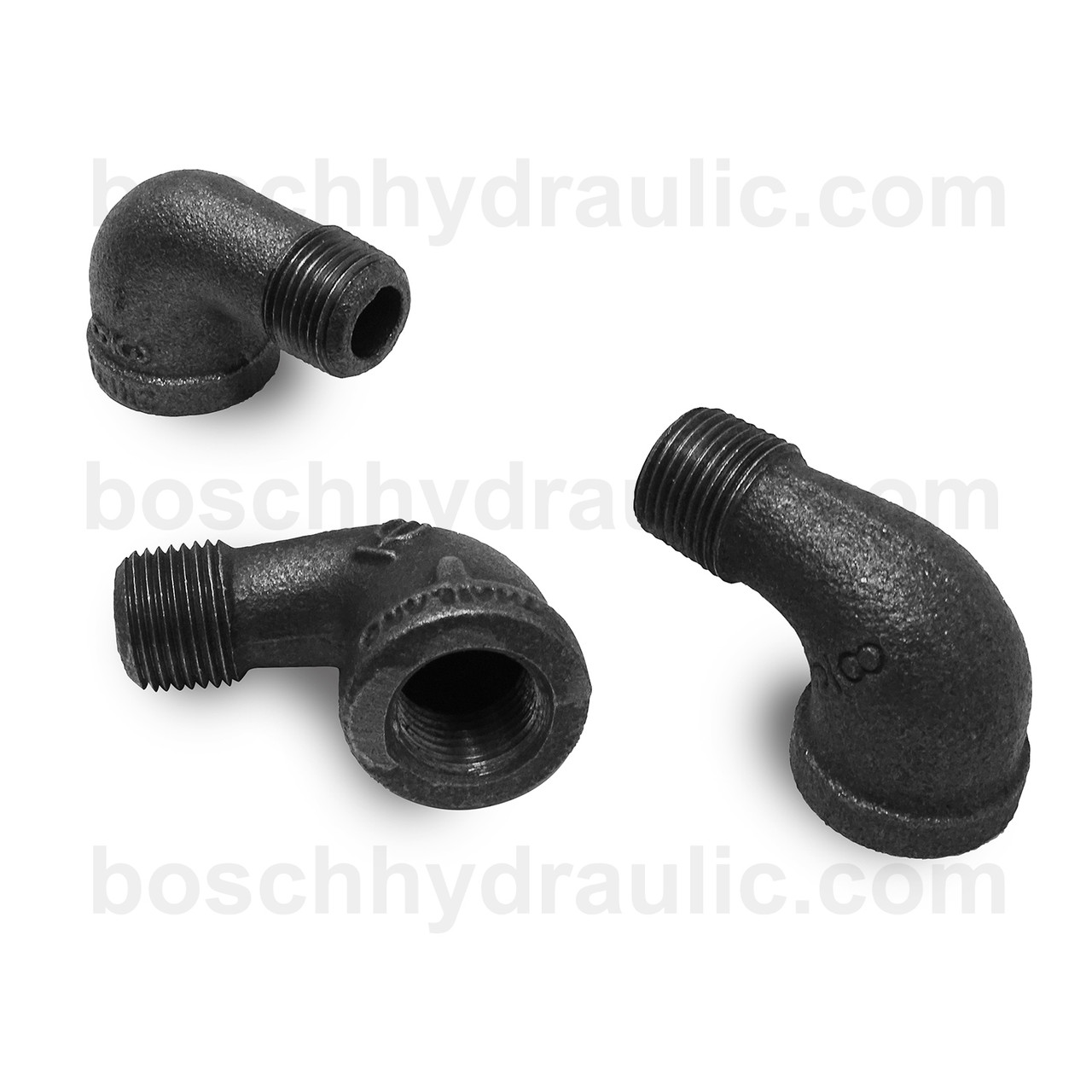 Black Pipe NPT M -06 X NPT F -06 90° Elbow