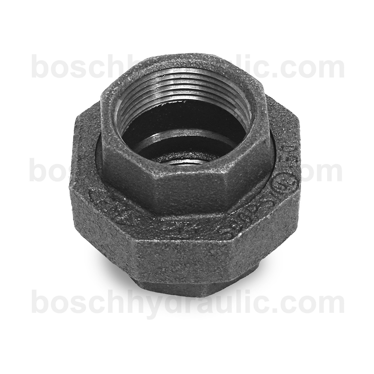 NPT F -02; GROUND JOINT UNION; BLACK PIPE