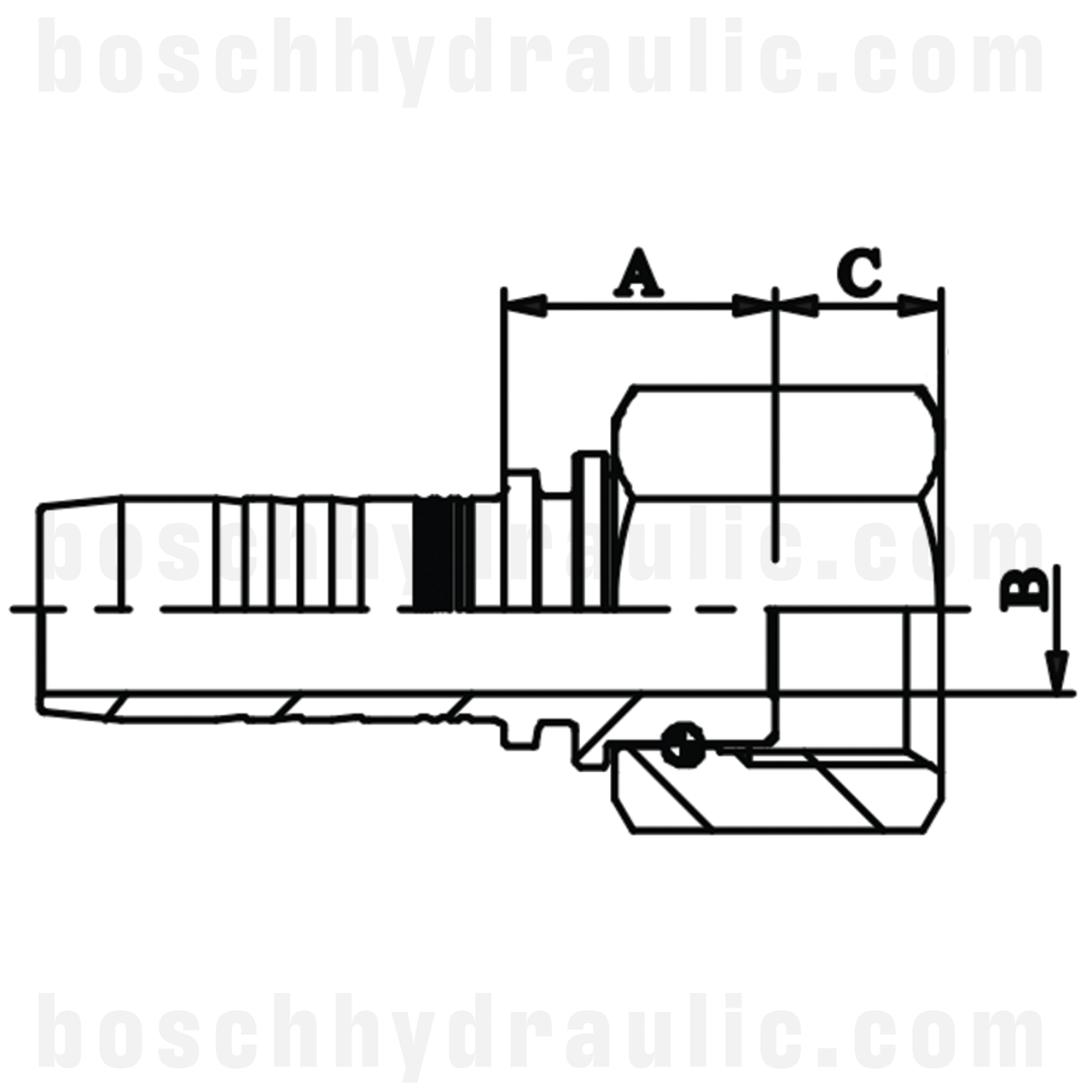 -12 BSP FLAT FACE FEMALE X -12 HOSE X SERIES
