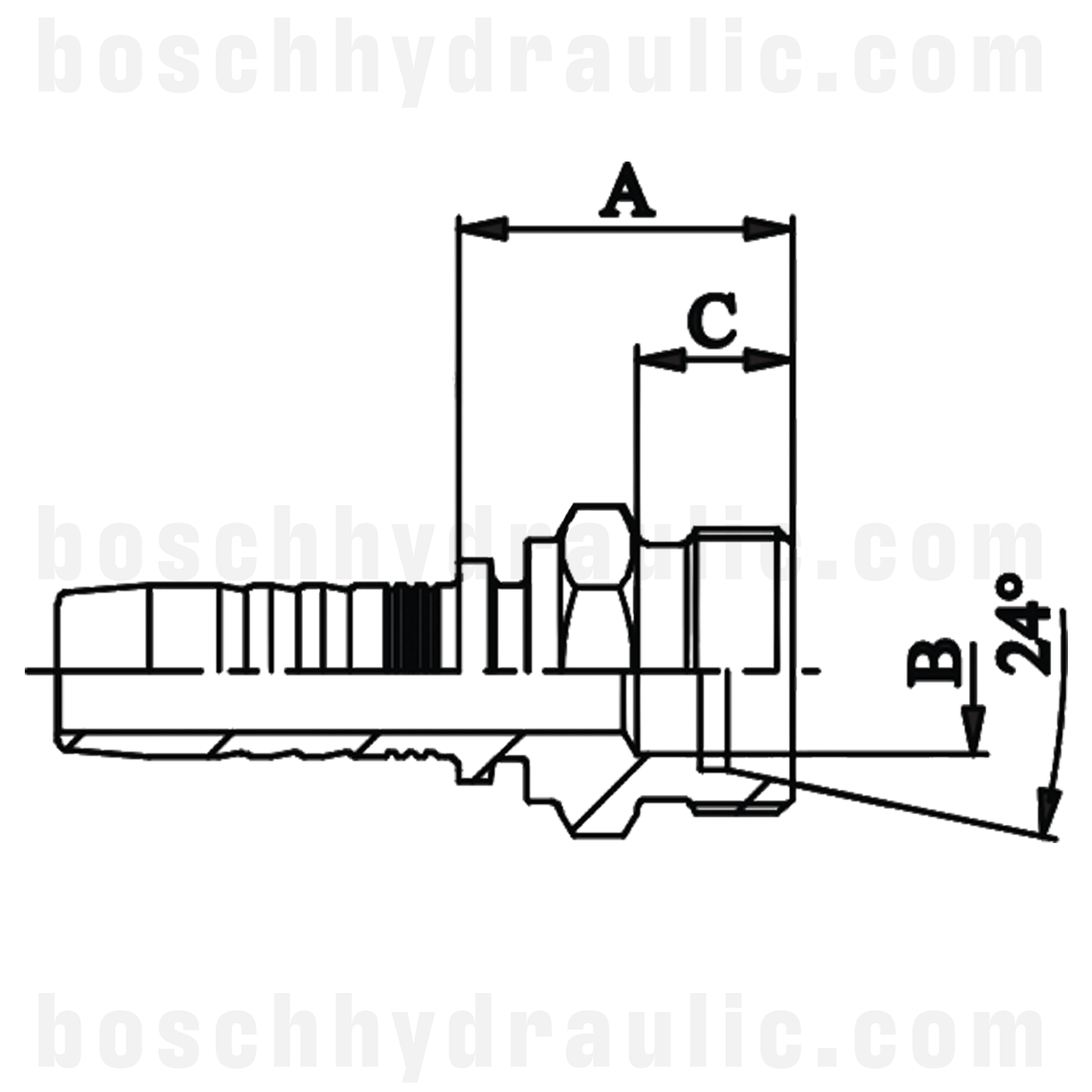 10L DIN MALE X -04 HOSE X SERIES
