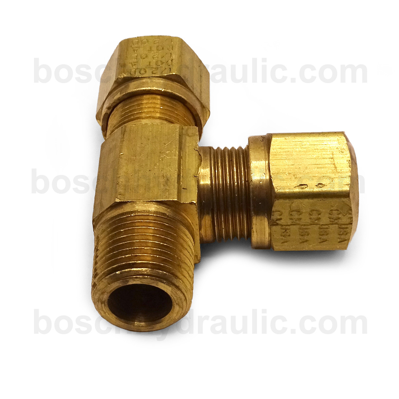 BRASS NPT M -02 X DOT COMP -04, RUN TEE