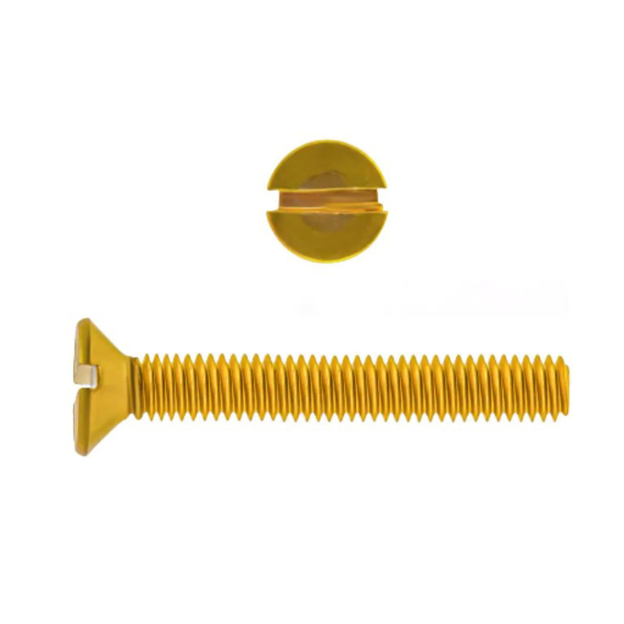 6-32X3/4 MACH SCR FLAT HD SLOT BR
