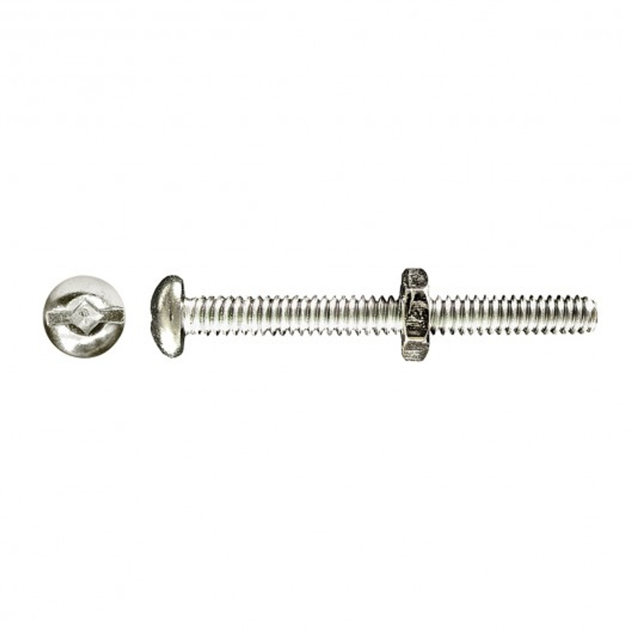 1/4X1 STOVE BOLT W/NUT RND HD ROB