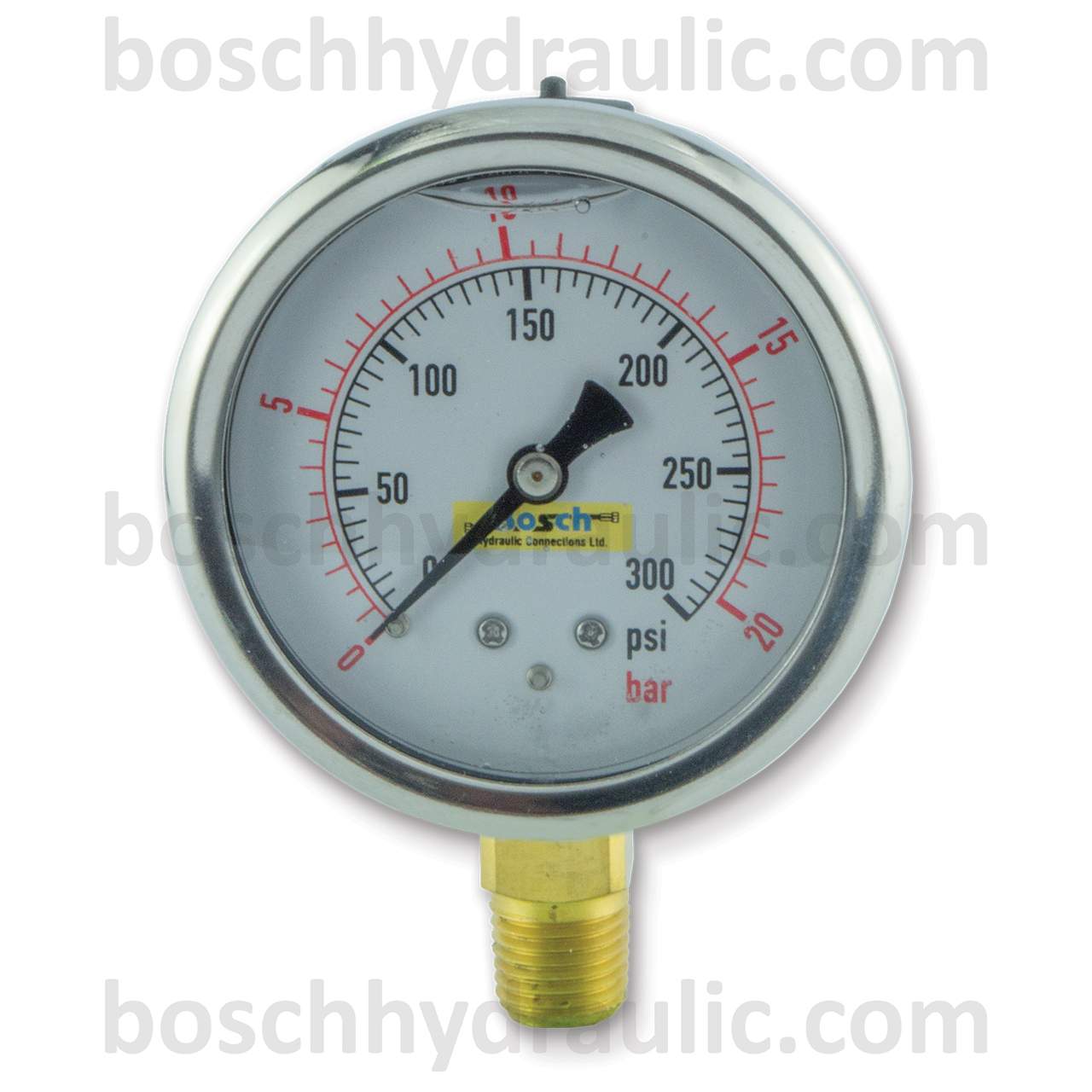 2.5" FACE GAUGE 300 PSI / 20 BAR
