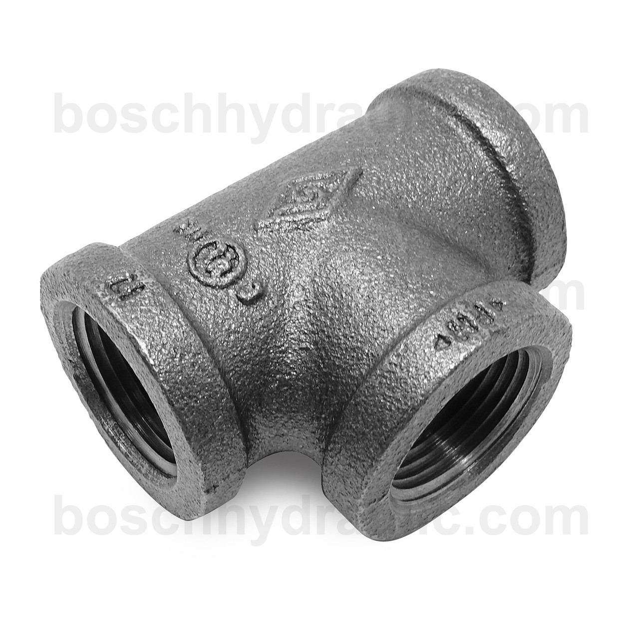 Black Pipe NPT F -12 X NPT F -12, Branch Tee