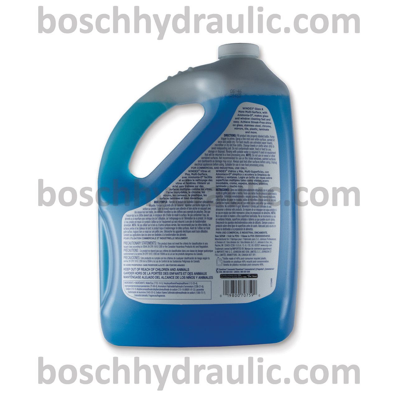 WINDEX PROFESSIONAL GLASS & MORE MULTI-SURFACE, STREAK-FREE CLEANER - 3.8 L