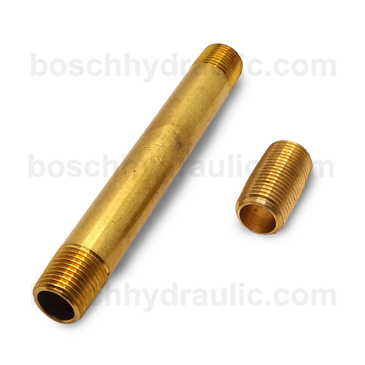 Brass NPT -02 X NPT -02 Long Nipple; 3 in