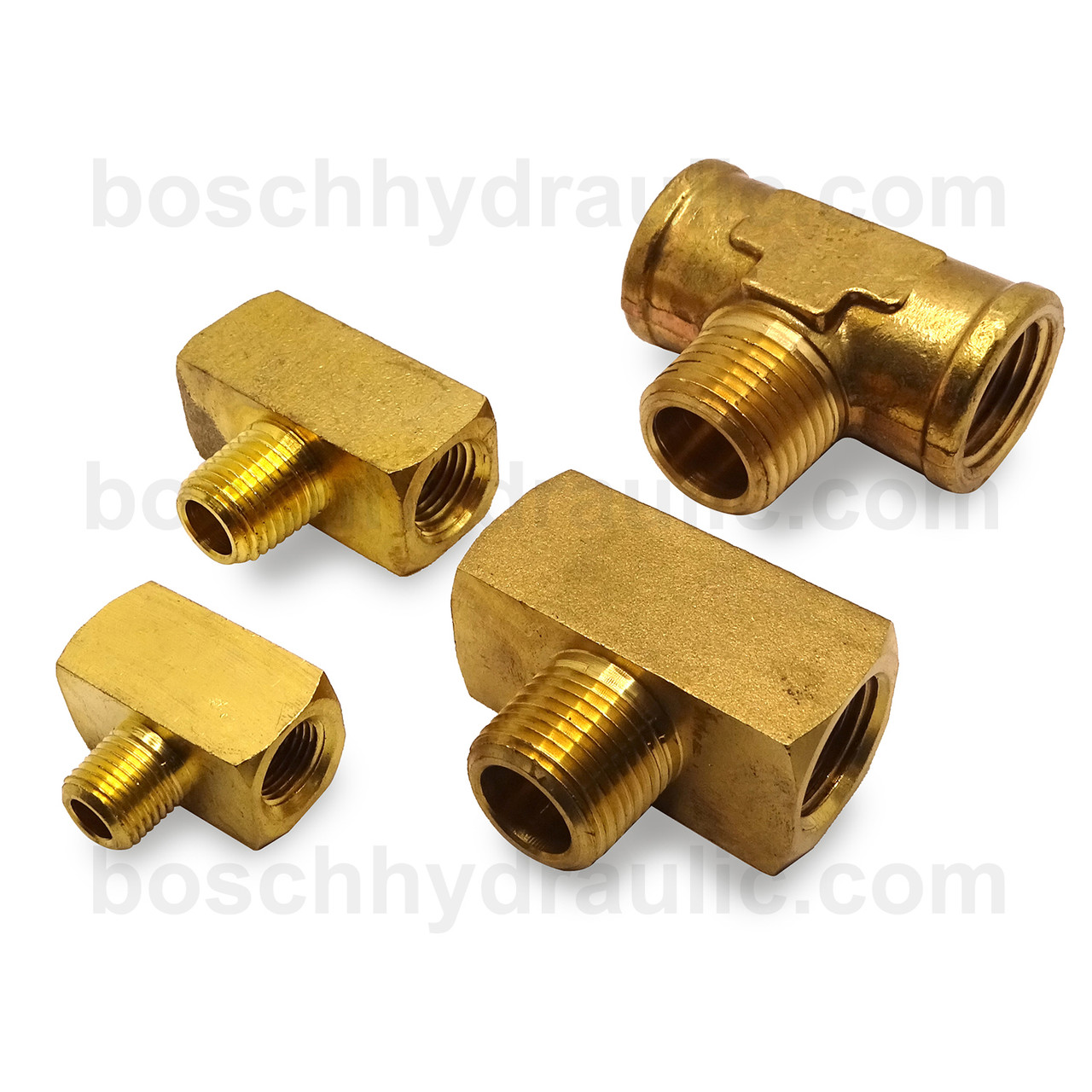 Brass NPT M -02 X NPT F -02, Branch Tee