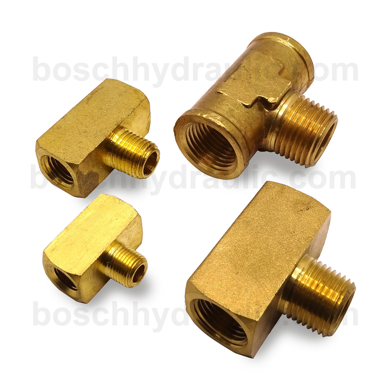 Brass NPT M -02 X NPT F -02, Branch Tee
