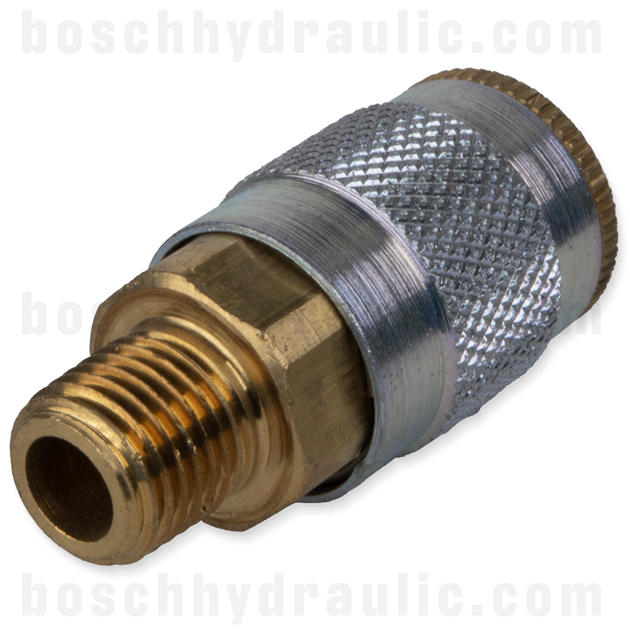 TRUFLATE 1/4 COUPLER X 3/8 NPT M BRASS