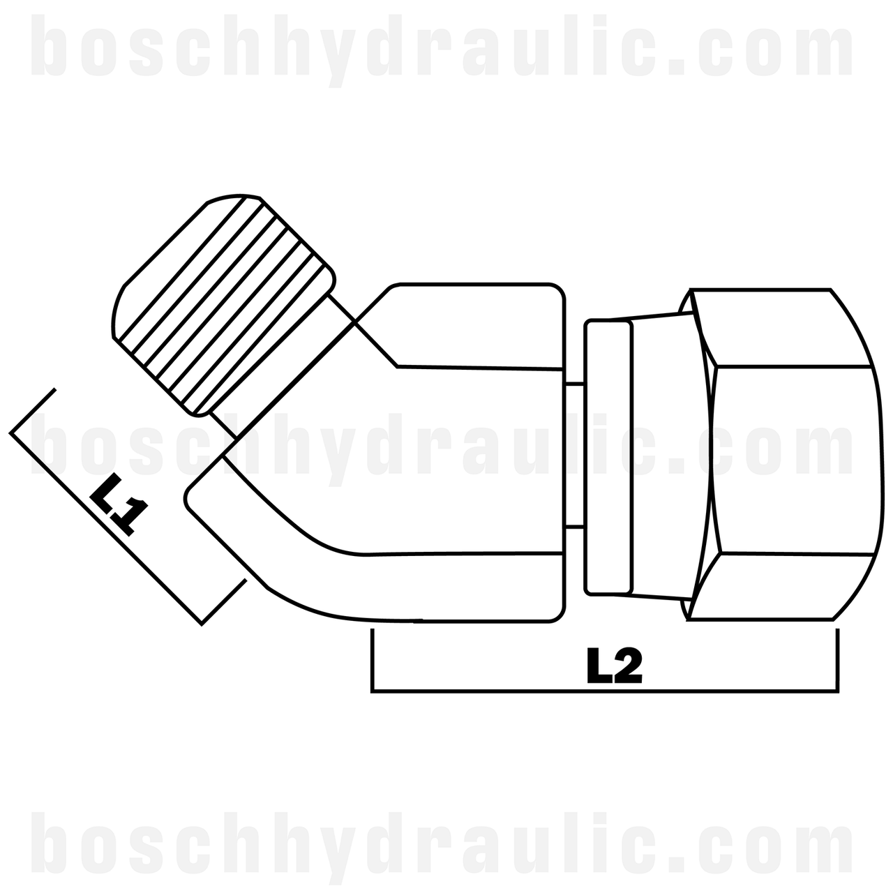 -10 BSPP MALE X -10 BSPP FEMALE 45° SWIVEL