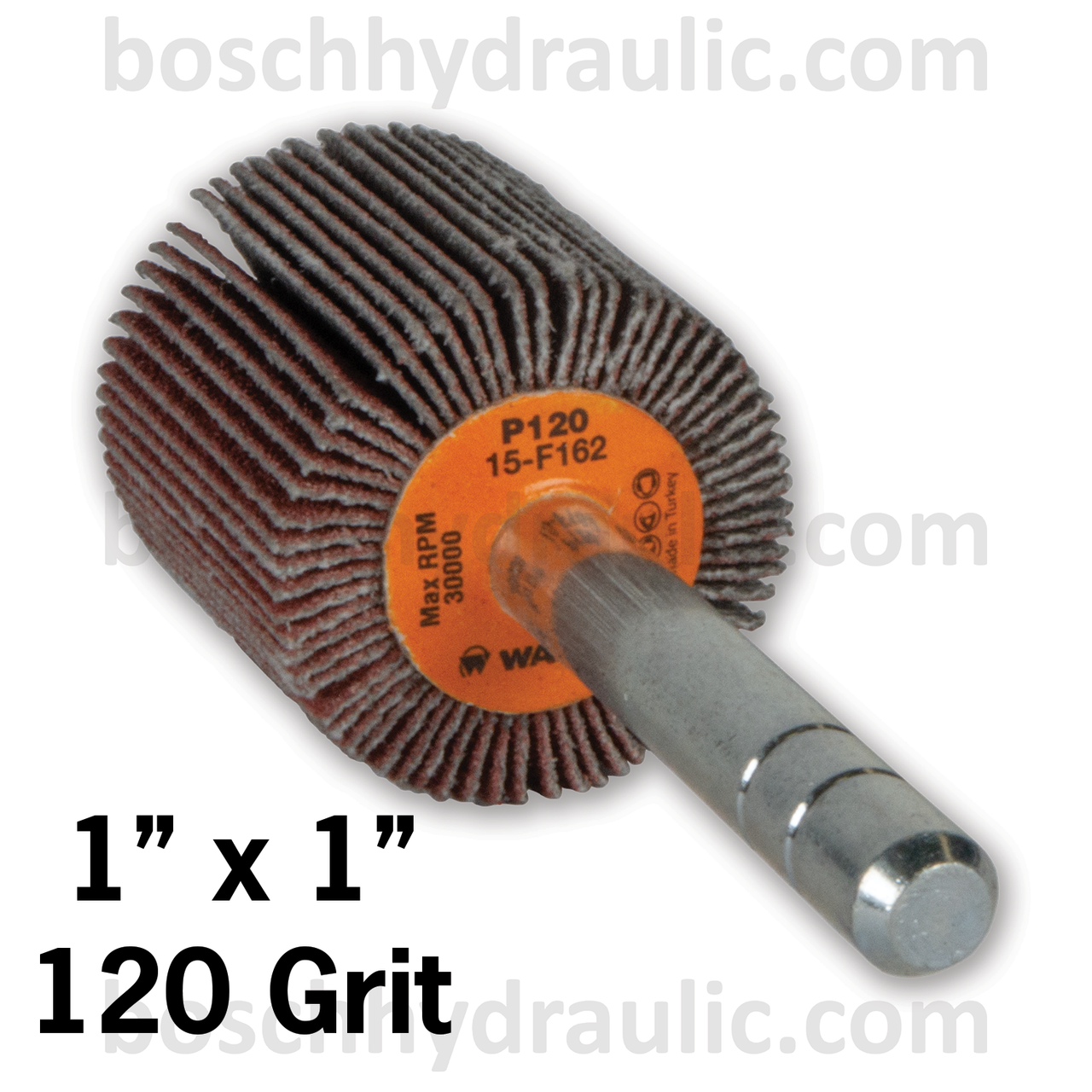1" X 1" FLAP WHEEL 120 GRIT