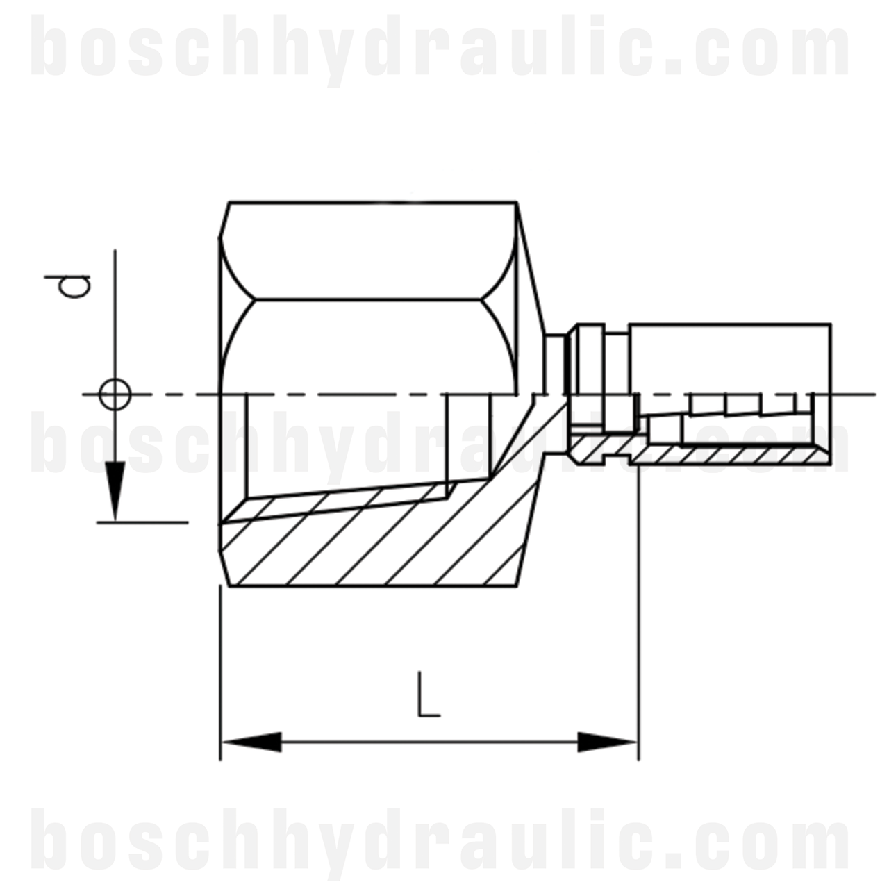 -04 NPT FEMALE FIXED X PRESSURE TEST HOSE END