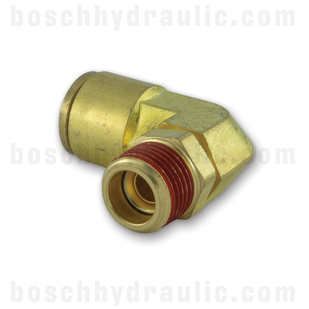 DOT PUSH-IN 90° SWIVEL -06 NPT M X -04 TUBE BRASS