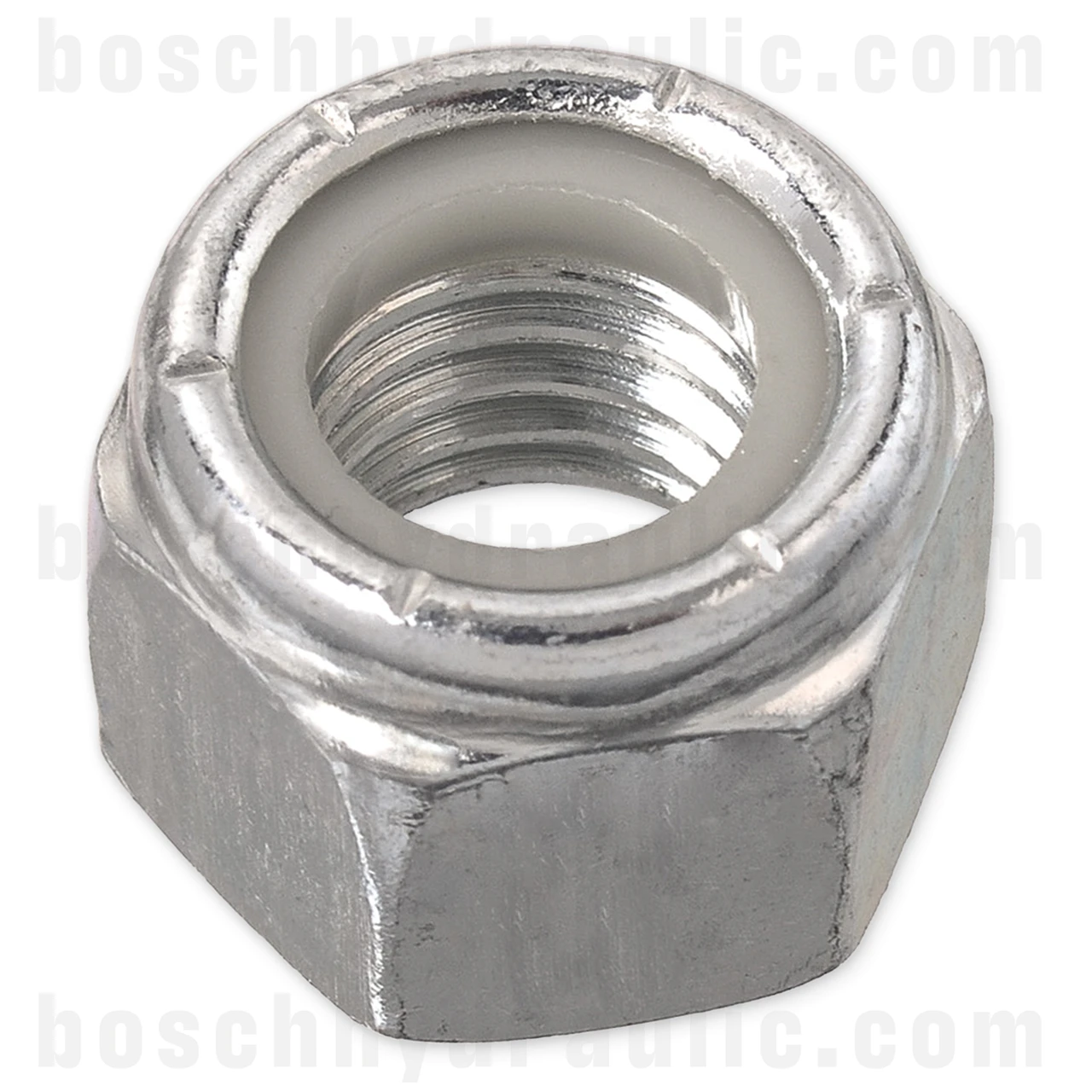 M8-1.25 METRIC NYLON LOCK NUT 8.8 PLATED