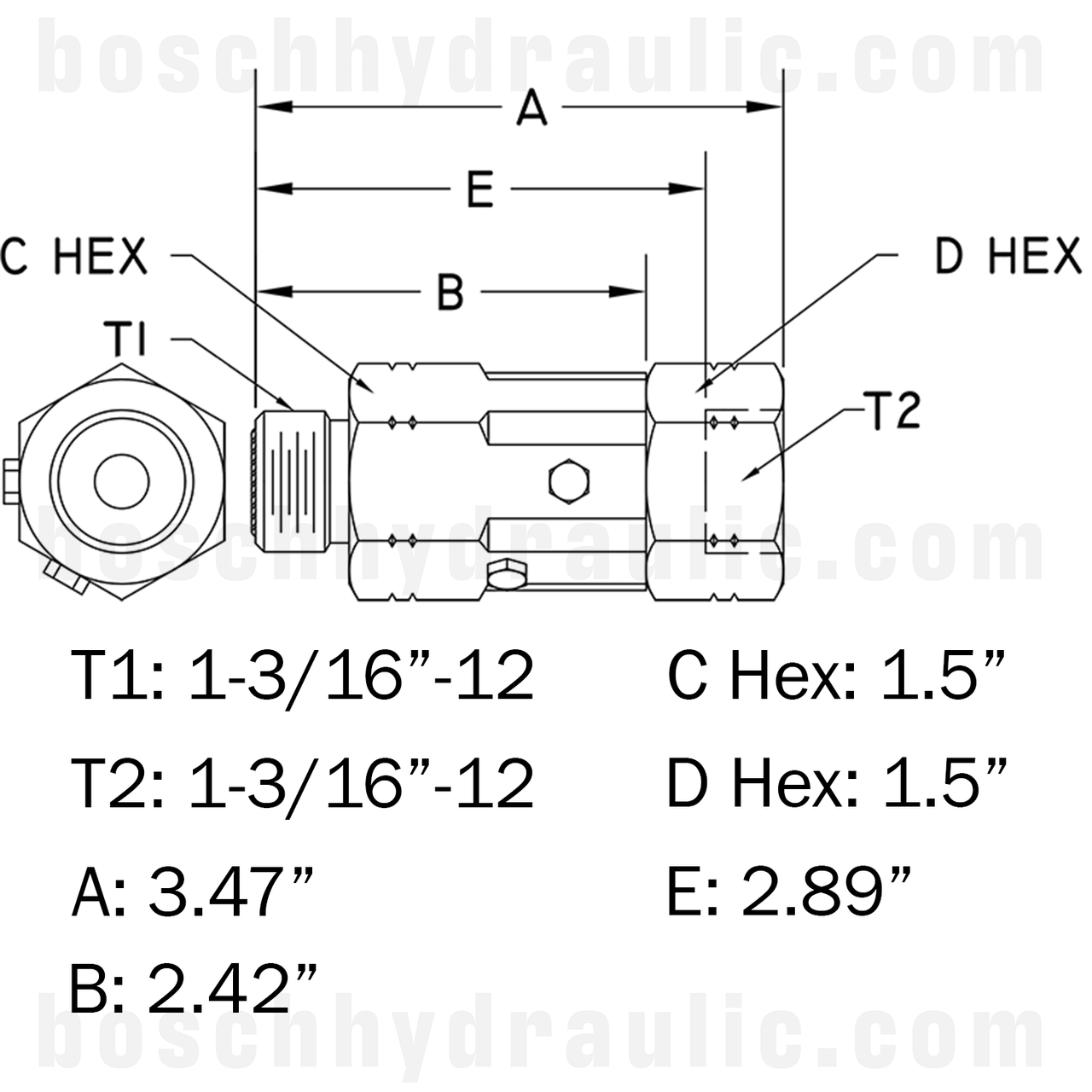 -12 ORFS MALE LIVE SWIVEL X -12 ORFS FEMALE HIGH PRESSURE