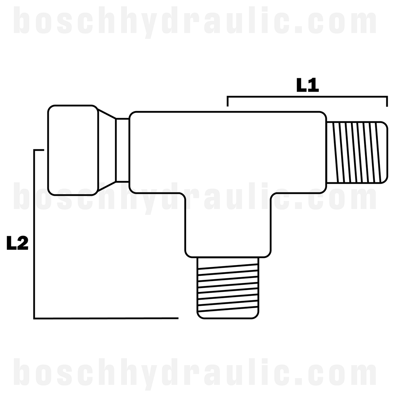 -16 BSPP FEMALE X -16 BSPP MALE RUN TEE SWIVEL