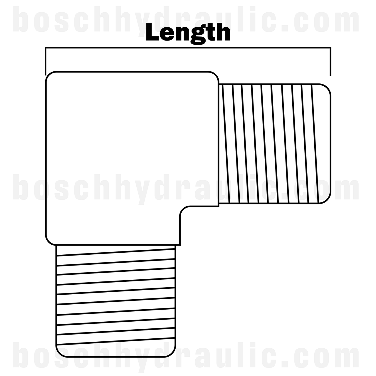 -12 BSPP MALE X -12 BSPP MALE 90°