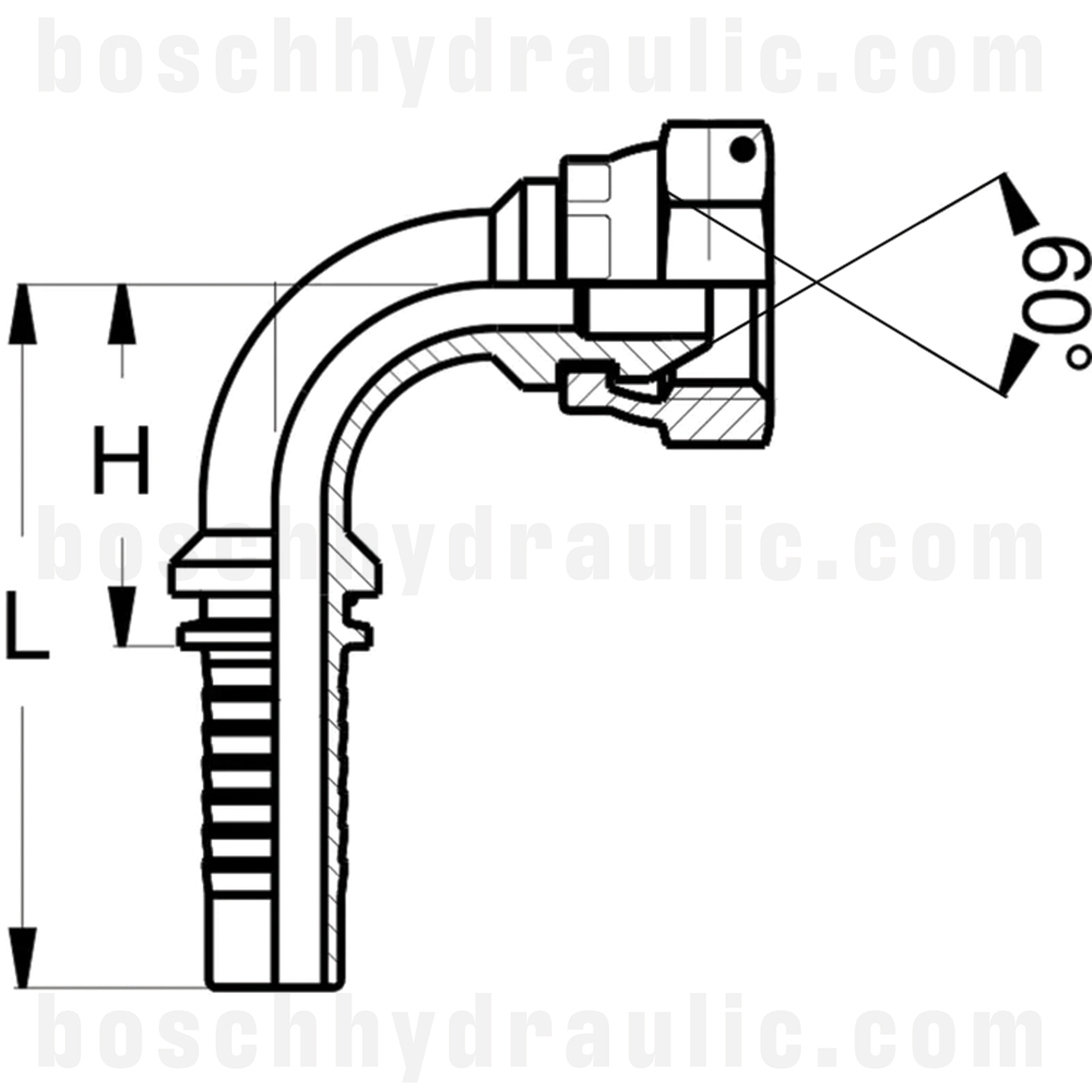 M16X1.5 DKM X -05 HOSE X SERIES 90°