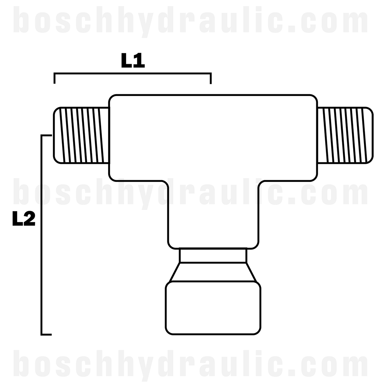 -04 BSPP FEMALE X -04 BSPP MALE BRANCH TEE SWIVEL