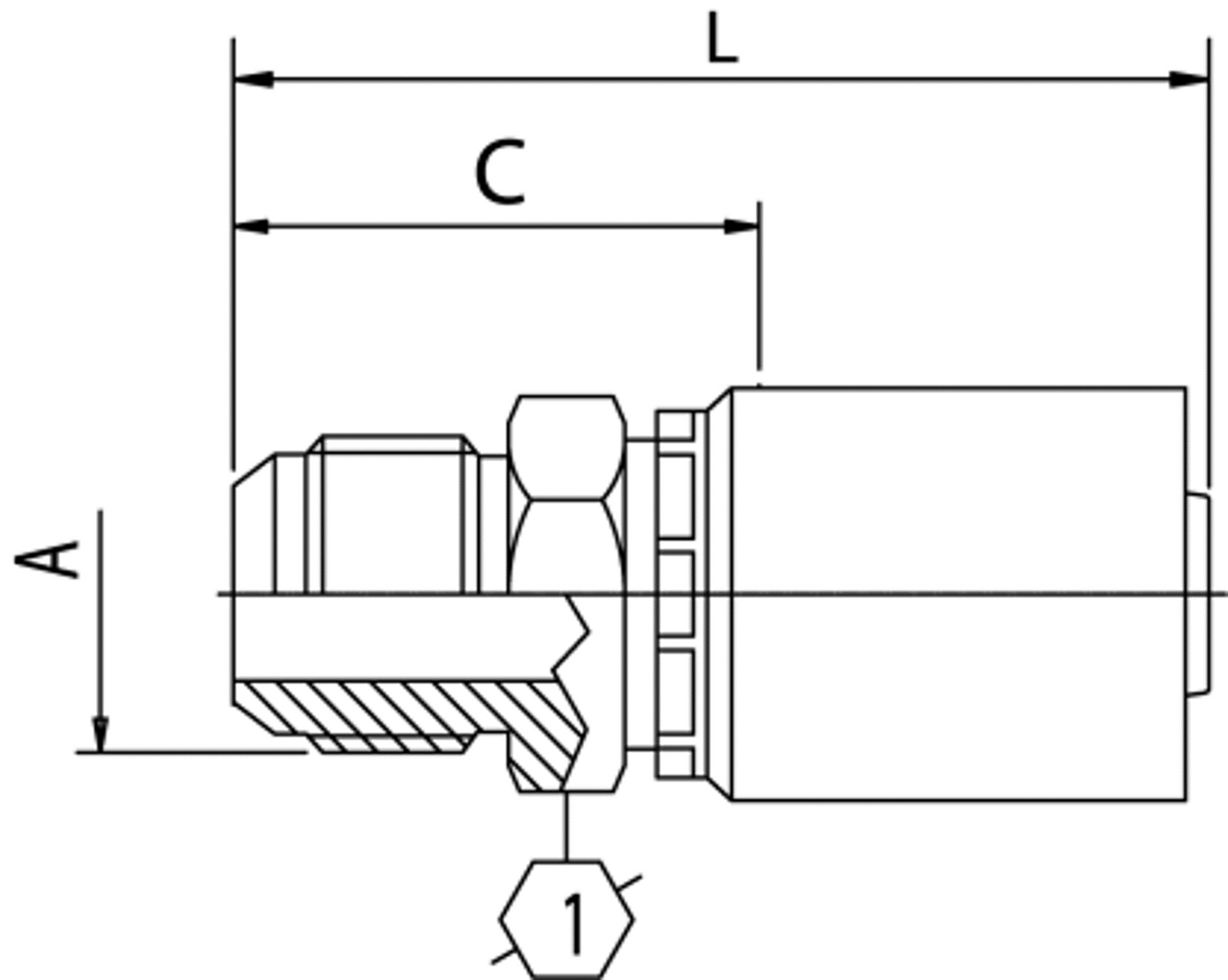 B2 SERIES: Hose -06 X JIC M -10