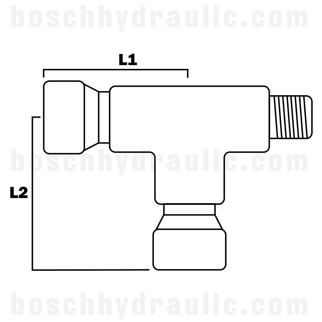 -08 BSPP MALE X -08 BSPP FEMALE RUN TEE SWIVEL