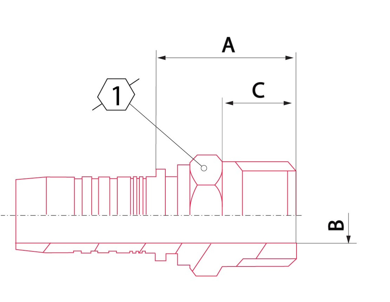 X SERIES: Hose -06 X NPT M -08
