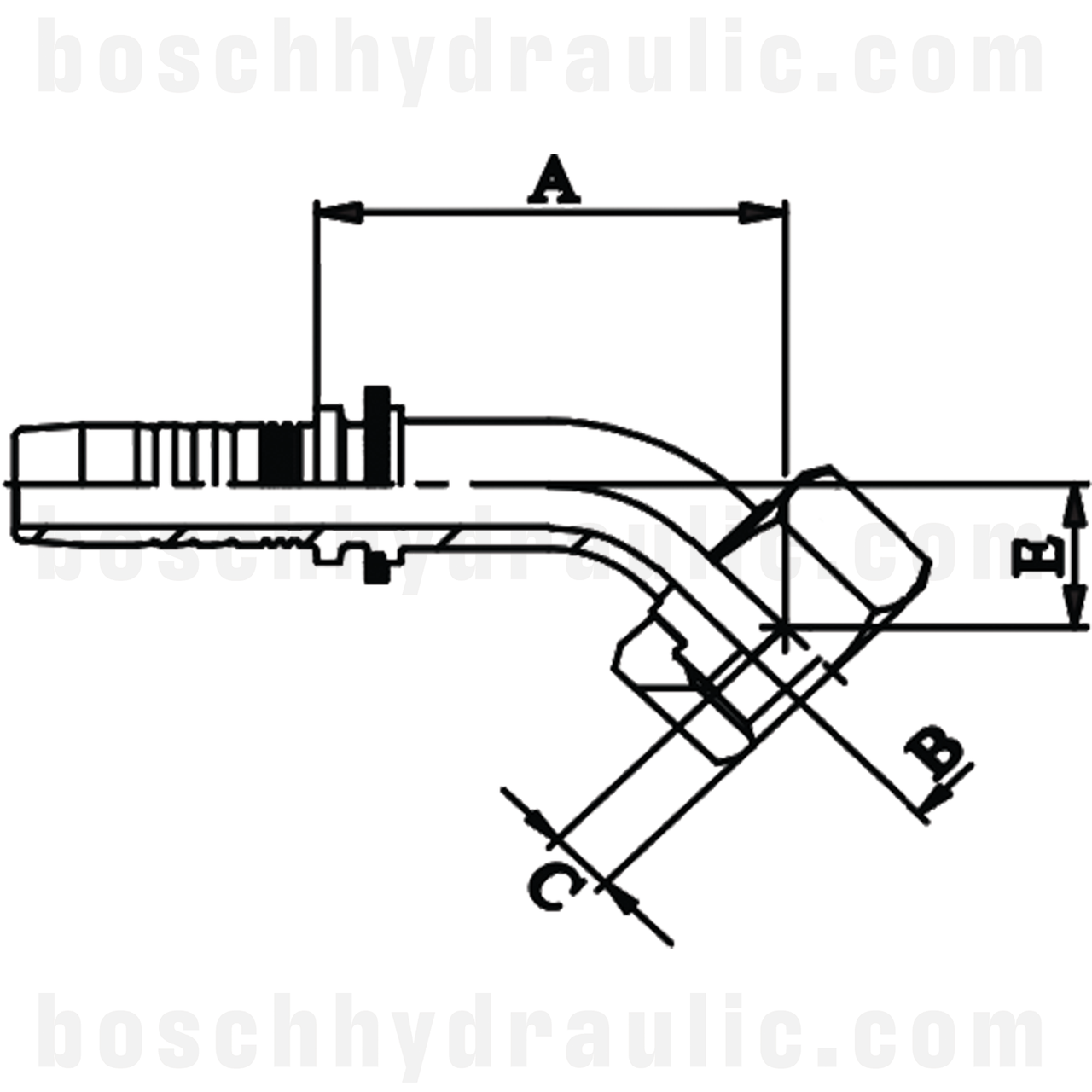 -06 ORFS FEMALE X -04 HOSE X SERIES 45°