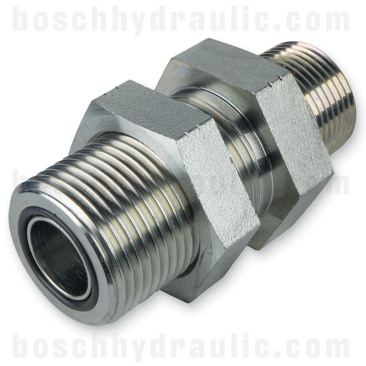 -08 NPT MALE X -08 ORFS BULKHEAD MALE WITH LOCKNUT