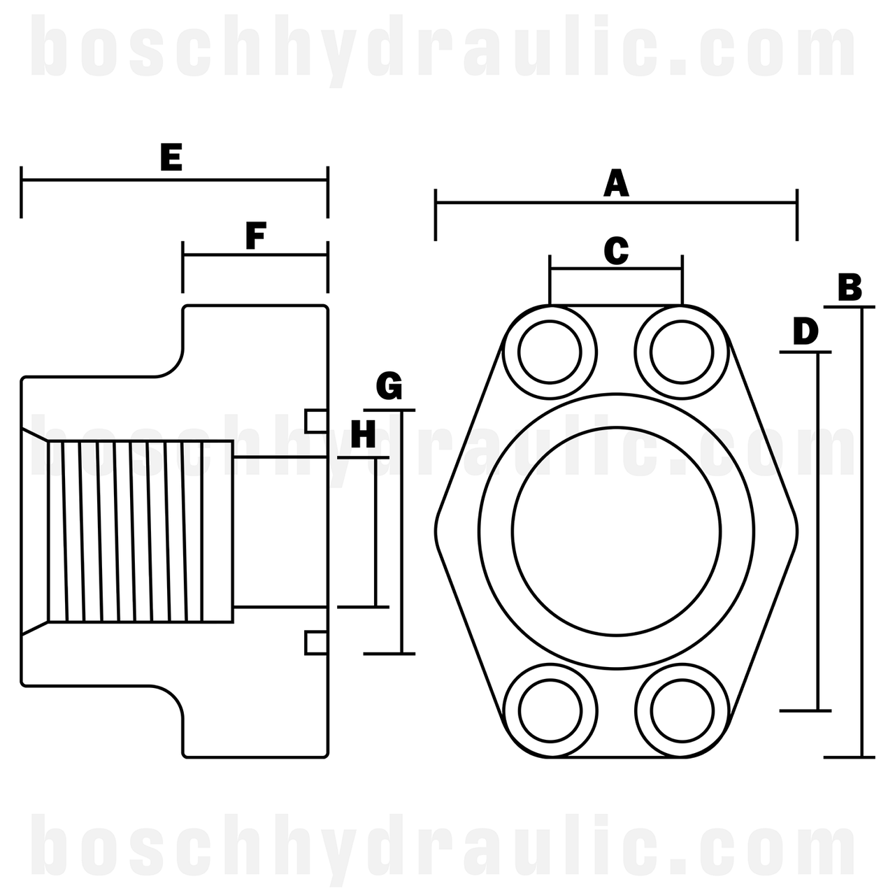 -12 CODE 62 MALE X -12 ORB FEMALE BLOCK KIT