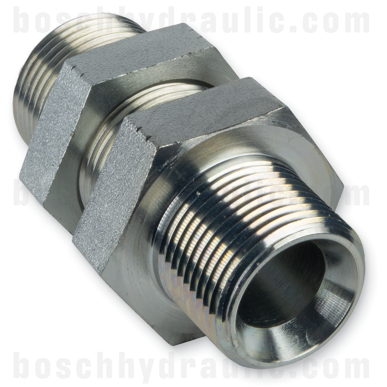 -04 NPT MALE X -04 ORFS BULKHEAD MALE WITH LOCKNUT