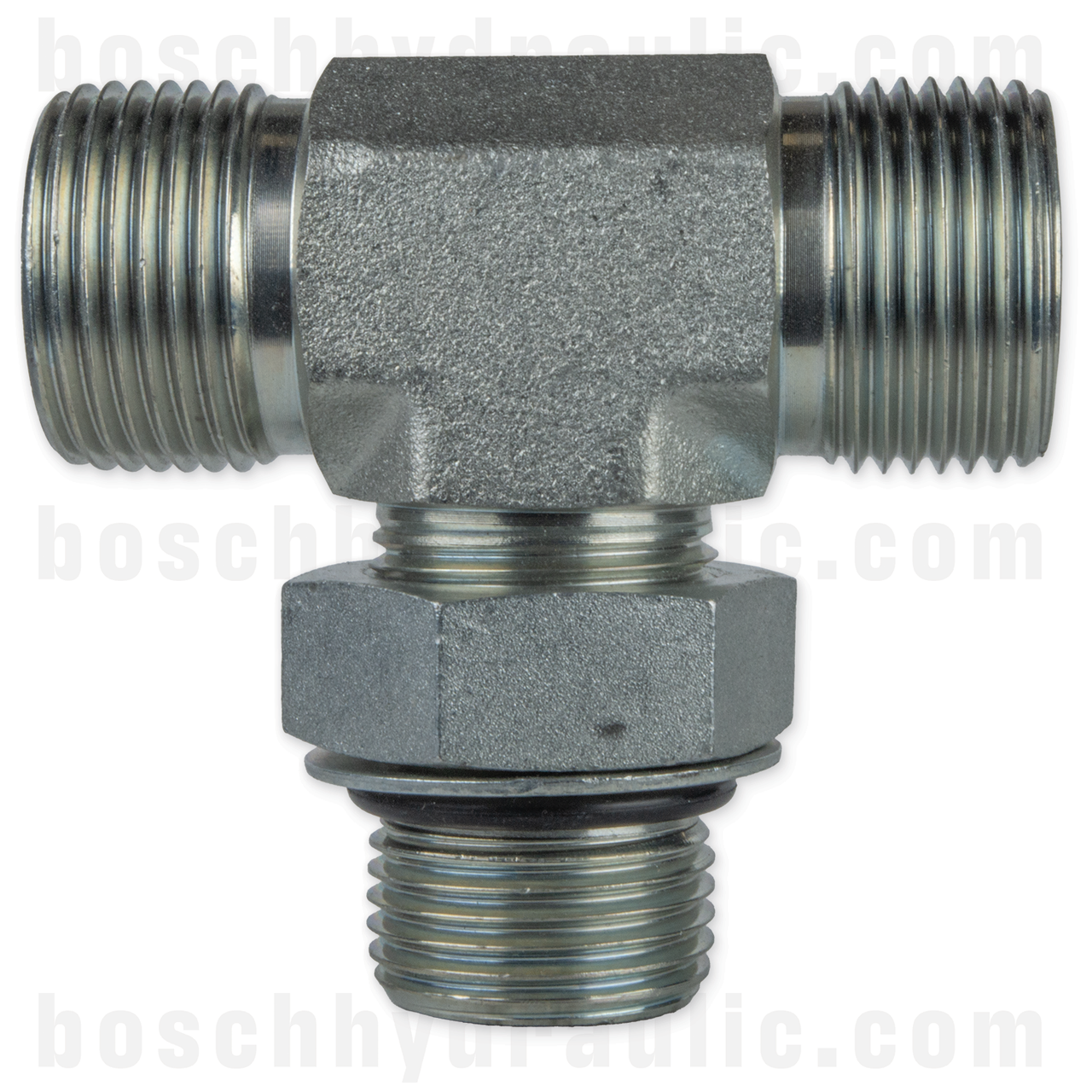 -10 ORB ADJUSTABLE MALE X -10 ORFS MALE BRANCH TEE