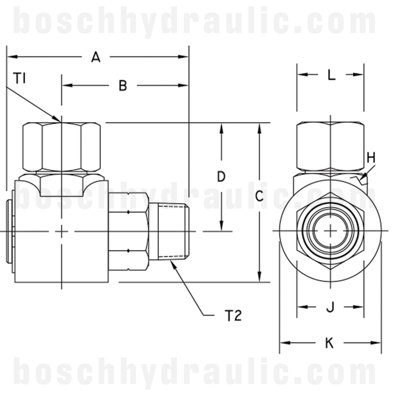 -16 NPT LIVE SWIVEL MALE X -16 NPSM FEMALE 90°
