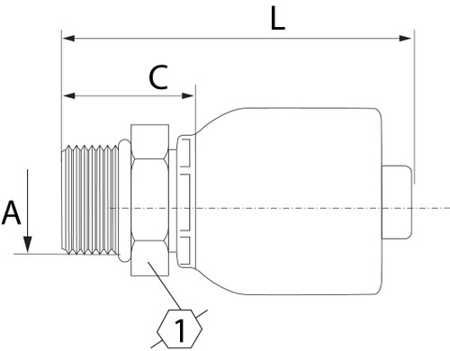 SG SERIES: Hose -16 X ORB M -16