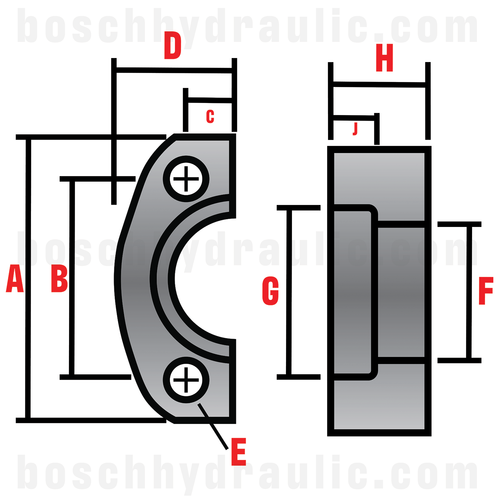-16 CAT STYLE SPLIT FLANGE KIT
