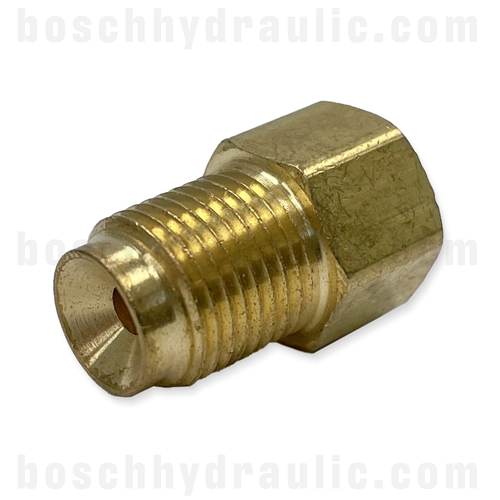 DUAL MASTER CYLINDER ADAPTER 1/4" F INVERTED FLARE 3/16" MALE INVERTED FLARE BRASS
