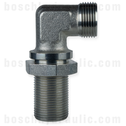 18L DIN BULKHEAD MALE X 18L DIN MALE 90° WITH LOCKNUT