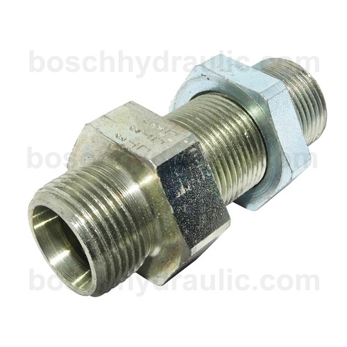 DIN Bulkhead Male 20S X DIN Male 20S With Locknut