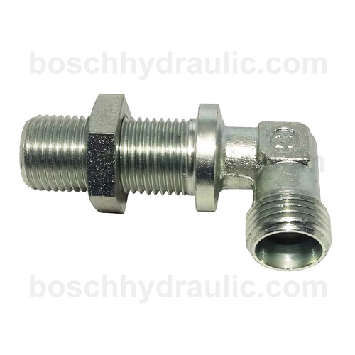 DIN Bulkhead Male 12L X DIN Male 12L; 90° Elbow