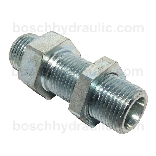 DIN Bulkhead Male 08L X DIN Male 08L With Locknut