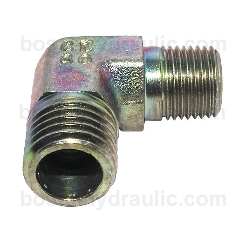 DIN M 06LL X NPT M -02; 90° Elbow