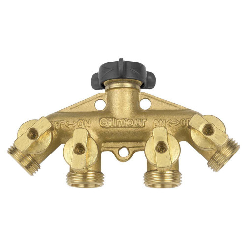 Shut-Off Valve - 4 Way, Brass