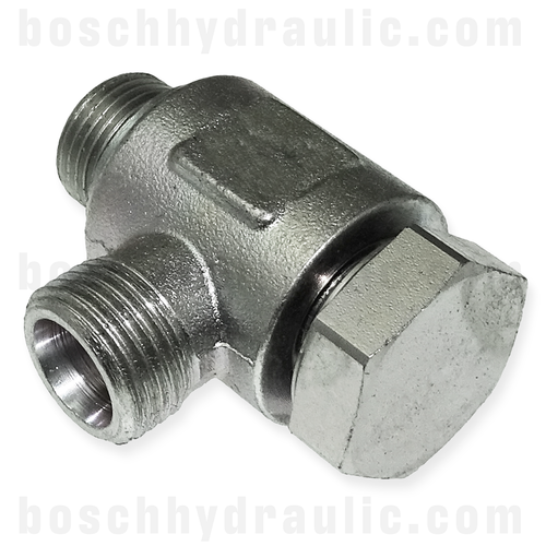 -16 BSPP ELASTOMER SEAL BANJO MALE X 28L DIN MALE 90°