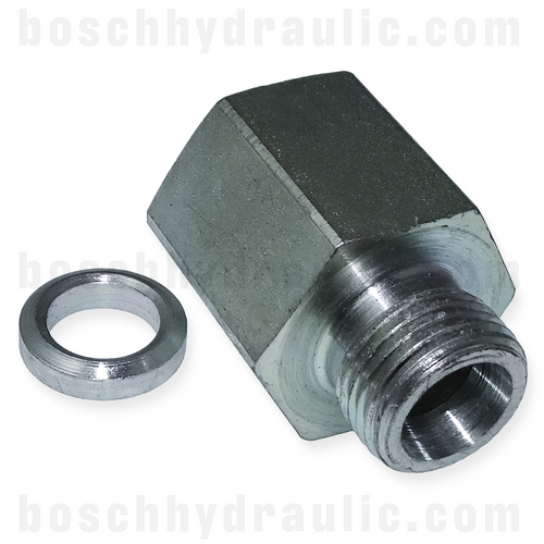 -04 BSPP FEMALE X 12L DIN MALE GAUGE ADAPTER