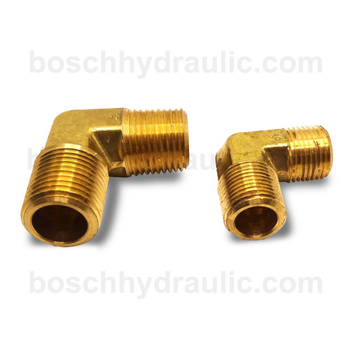 Brass NPT M -06 X NPT M -02; 90° Elbow