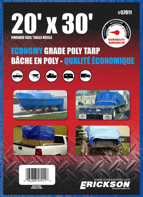 Tarp Poly Blue 20 ft X 30 Ft