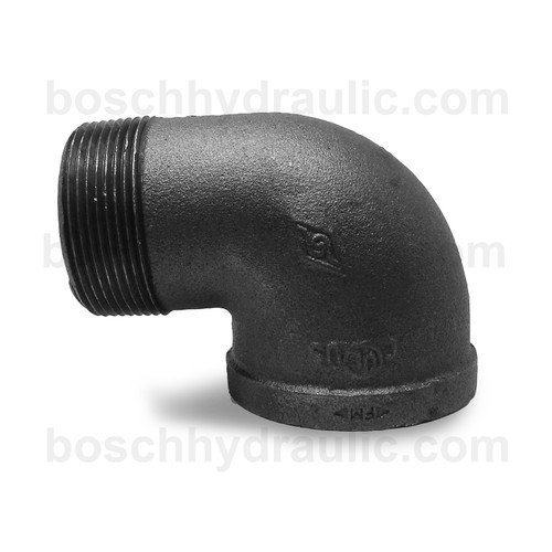 Black Pipe NPT M -40 X NPT F -40  90° Elbow