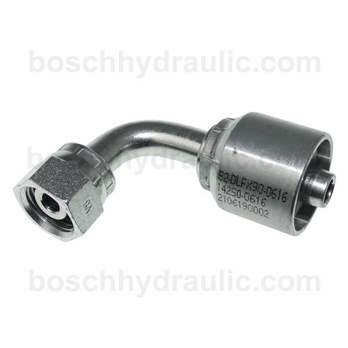 B2 SERIES: Hose -06 X DIN F 12L; 90° Elbow