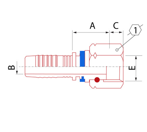 X SER: Hose -08 X BSPFF F -08